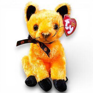 Ty Beanie Babies Scared-e Halloween Cat Beanbag Plush w/ Tags Vintage 2002 6"